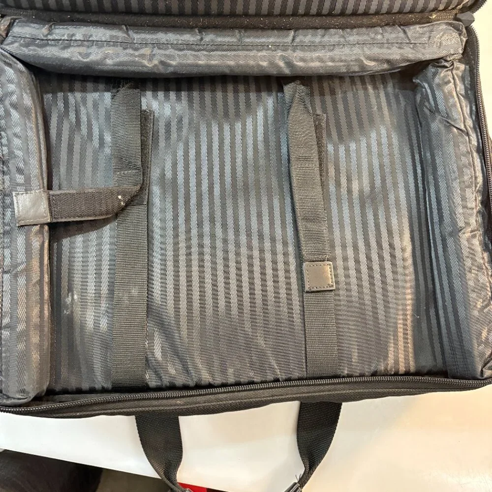 Tumi Black Ballistic Nylon Overnighter Briefcase 2671D3 Luggage Tag & Strap